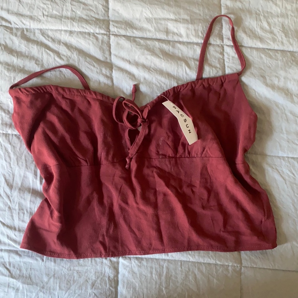 PacSun front tie crop top